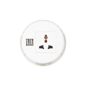 ABS Material Conference Table Desktop Electrical Power Socket / Round Power