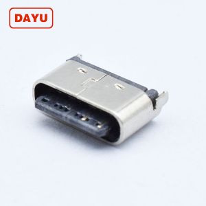 6 Pin USB C Female Connector Plug Jack With Charge / Data Function