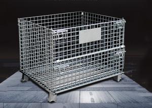 China Durable Wire Mesh Storage Cages / Industrial Storage Cage Movable on sale