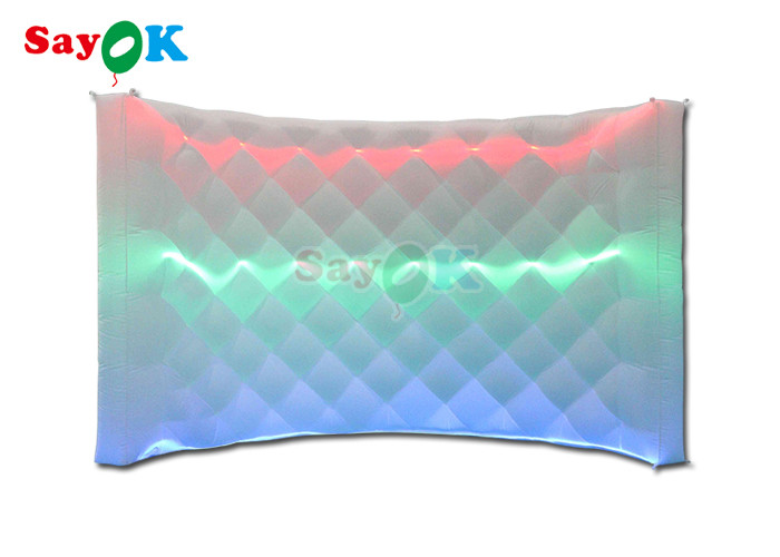 Quality Inflatable Led Photo Booth Curved Inflatable Wall Stage Office Backdrop for sale