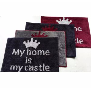 Washable Door Mats Customized Logo Printing 100 Polyester Material
