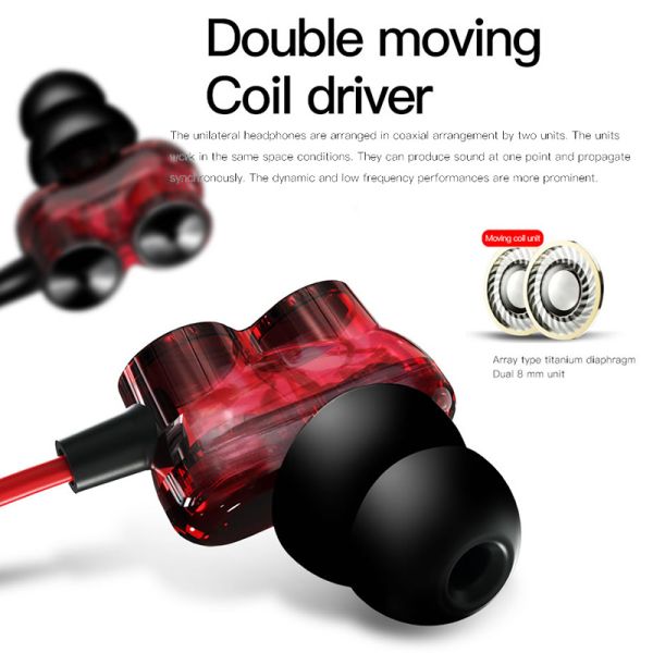 Dual Dynamic Wireless Headphones Bluetooth Earphones Neckband Collar Headset Handsfree Headphone Sport Earbuds for Phone Bx345