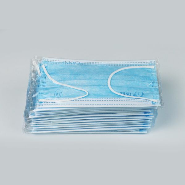 Blue Breathable Non Woven Fabric Medical Face Mask
