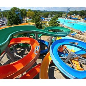 Swimming Pool Equipment Small Spiral Slide For Commercial Outdoor Playground