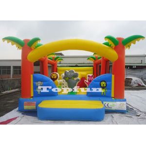 Quality 16feet Inflatable Jumping Castle Animal Bouncer With Obstacles For Biff N Bash for sale