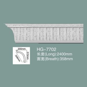 Quality Foam Skirting Polyurethane Crown Moulding HG-7702 for sale