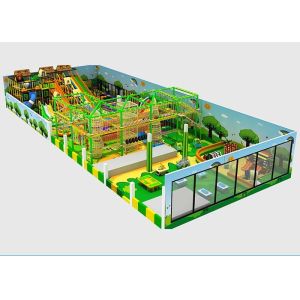 China Jungle Theme Commerical Indoor Playground Equipment With Trampoline And Adventure Courses on sale