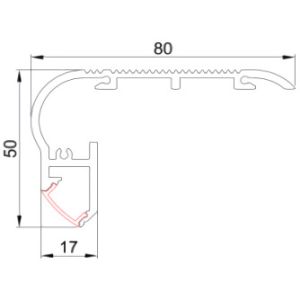 Surface-mounted lights LED Linear lighting Aluminum Profile Diffused Cover