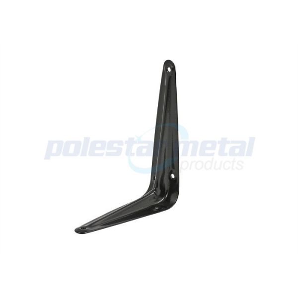 Buy 125mm Height Black Powder Coated Steel Angle London Shelf Brackets at wholesale prices