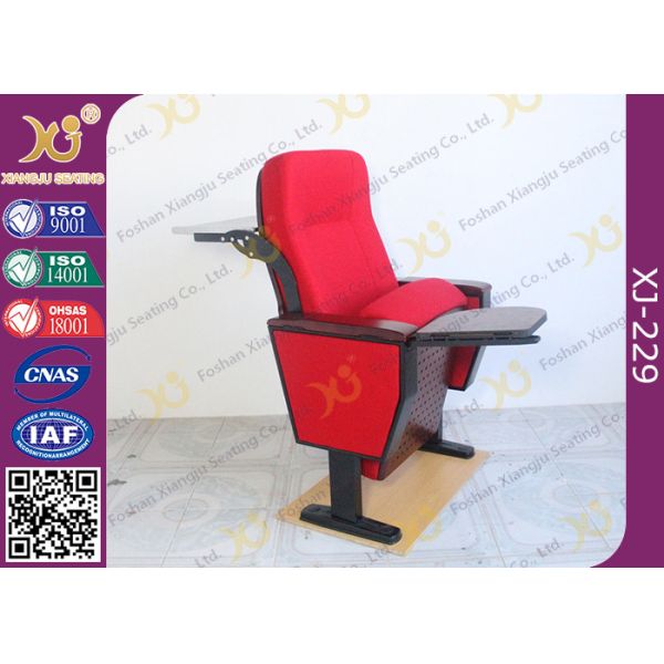 Buy 580mm Arm Center To Center Width Movie Theater Seats With Heavy Duty Folding Table On Back at wholesale prices