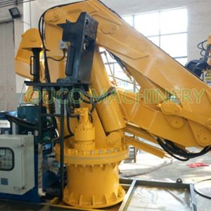 Hydraulic 6M Folding Boom 2T Offshore Marine Cranes