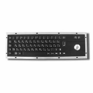 Quality Vandal Resistant IK07 Black Metal Keyboards With Trackball USB Interface for sale