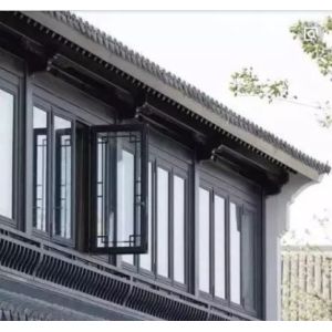 Industrial Aluminum Door Profile Wooden Grain Coated Attractive Looking