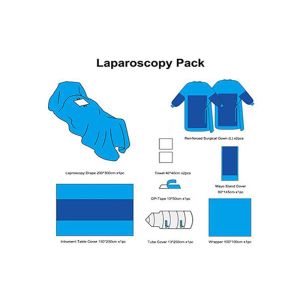 Laparoscopy Procedure Pack SMS Fabric Sterile Green Surgical Pack Essential