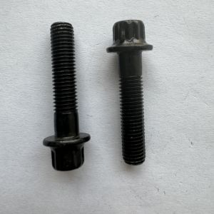 DIN Standard Silver Finish M7x 32MM LENGTH Steel 12 PT Flange Head Bolts in