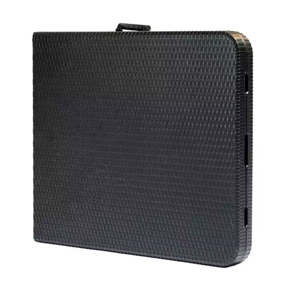 Foldable Outdoor Banquet Table Portable Camping Furniture with Imitated Rattan Design