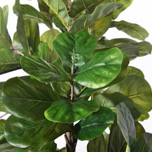 Artificial Ficus Microcarpa 6 Ft Indoor Pot Faux Fiddle Leaf Fig Tree For Indoor