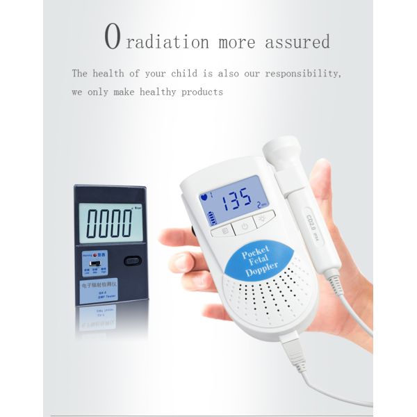 Household Ultrasound Probe Pocket Fetal Doppler For Baby Heart Beat Rate High Sensitive