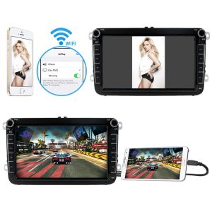 Android 10 2 Din Car Radio Built in Rearview Camera VW Volkswagen Multimedia