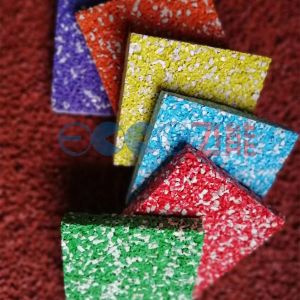 1mm 3.5mm EPDM Rubber Granules Flooring European Standard