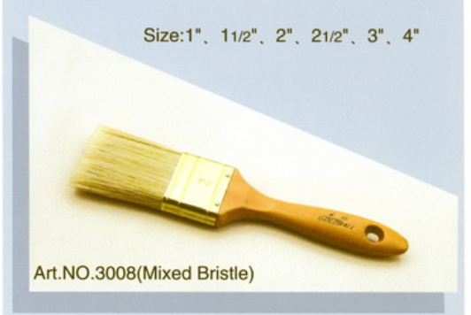 Polyester mixed bristle Chinese bristle paint brush No.3008