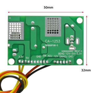 12V to 5V to 3.3V LCD Power Supply Module DC Converter Board with Integrated