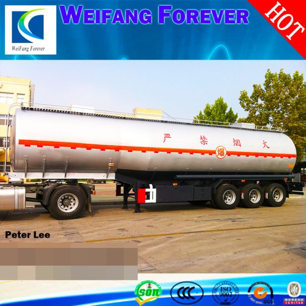 Best Price 3 Axle Carbon Steel 42cbm Oil Tanker
