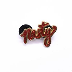 Letters Die Struck Lapel Pins , Brass Material Custom Enamel Badges