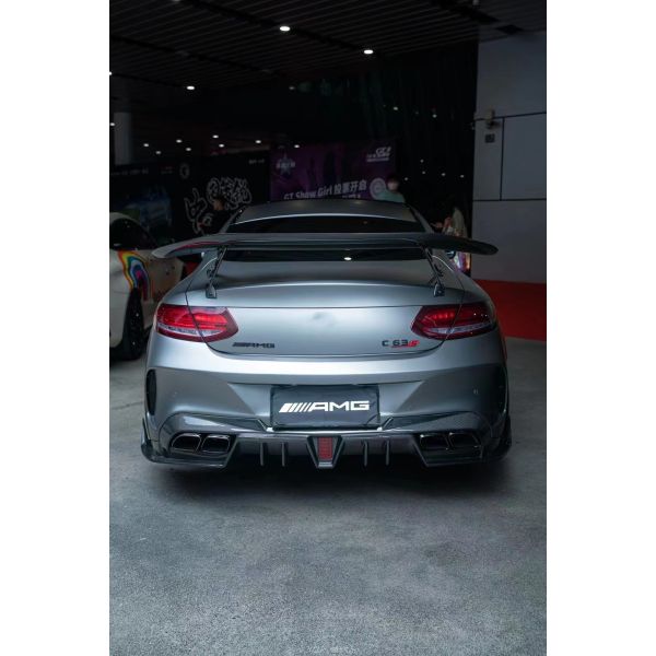 Auto Parts for Mercedes C63 Coupe Carbon Fiber Spoiler W205 C63 C63S Upgraded IMP-style GT Tail Spoiler