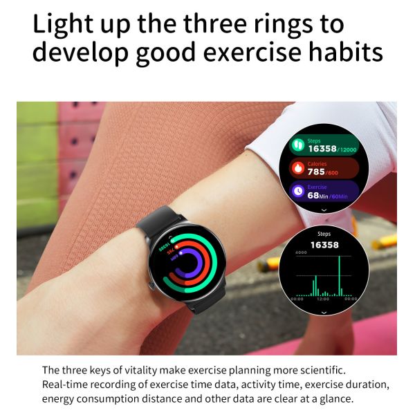 5.1Smart Women'S Bluetooth Watch Round Amoled Display OEM