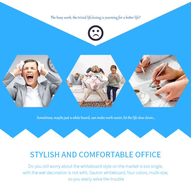 Student Magnetic Double Sided Whiteboard , Classroom Magnetic Whiteboard