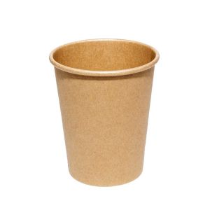 Coffee Milk Hot Drink Paper Cup Brown Leak Resistant Biodegradable Kraft Paper