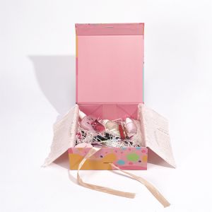 Custom Glossy Lamination Cosmetic Hair Folding Magnetic Packaging Box with