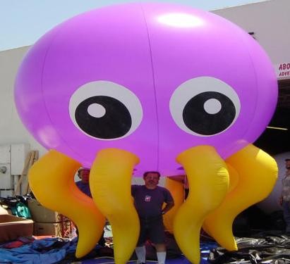 Buy The purple octopus inflatable helium balloon with lighting at wholesale prices