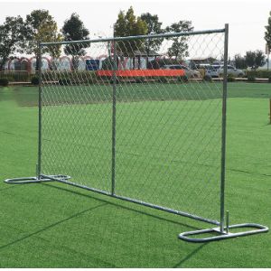 6x10ft Removable Silvery White Chain Link Temporary Fence