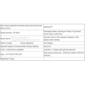 Different plastic dog house/ pet kennel/garden house for dog, Eco Friendly