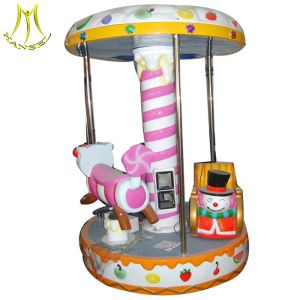 China Hansel  shopping mall electric fiberglass horses car carousel for kids 3 seats mini carousel on sale