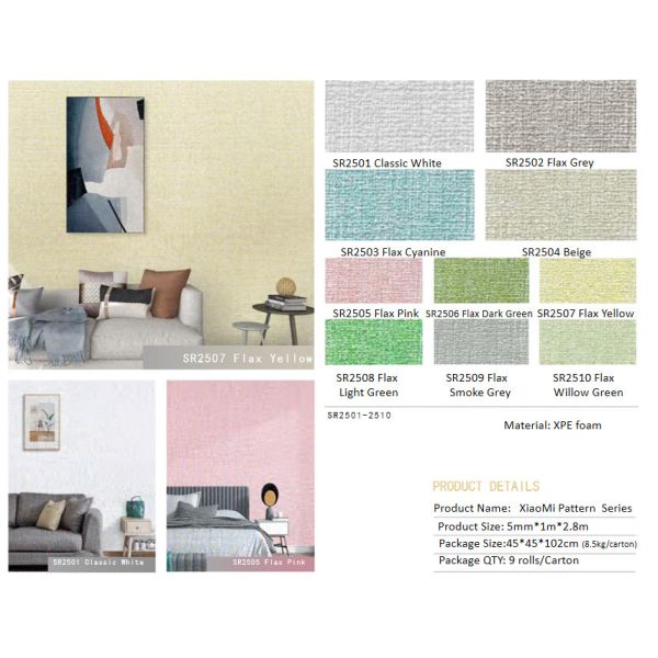 Xiaomi Pattern Series IXPE 3D Foam Wallpaper Self Adhesive For Wall Furniture