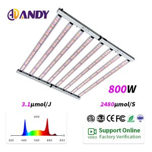 ANDY 8 Bars 800W LED Grow Light Full Spectrum