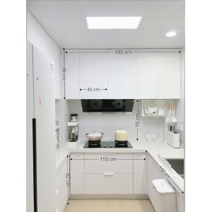 American Simple Kitchen Furniture Set L Shape Kitchen Cabinet For Apartment