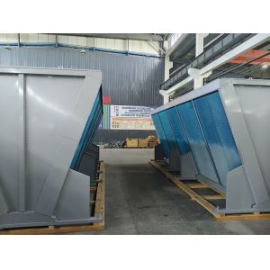 V-shaped top blow air condenser