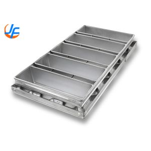 RK Bakeware China Foodservice NSF 1.5mm Aluminum Loaf Pans Special Strap Pullman Bread Pan For Industry