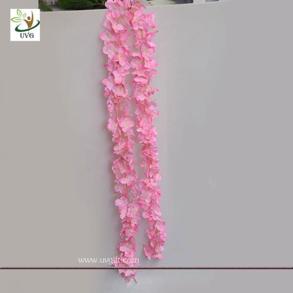 UVG 2m long romantic classic silk flowers artificial wisteria garland for wedding decor