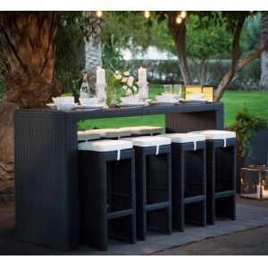 Leisure Aluminium Outdoor Garden PE Rattan wicker chair patio Backyard table and