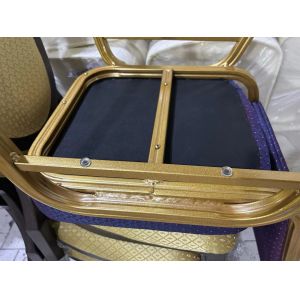 Aluminum Stacking Gold Wedding Restaurant Banquet Chair Commercial Furniture