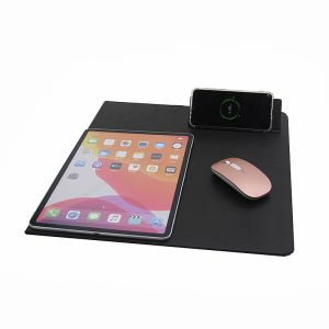 Folding Rectangle Leather Large Table Wireless Charging Mouse Pad Multifunctiona