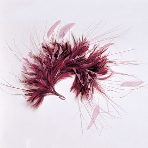Quality Pattern Dyed Millinery Supplies Hackle Feather Flower Mount with Wire Accessory Easy for sale
