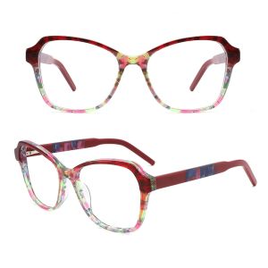 Fancy Surface Acetate Frame Glasses Durable Can Change Lenses