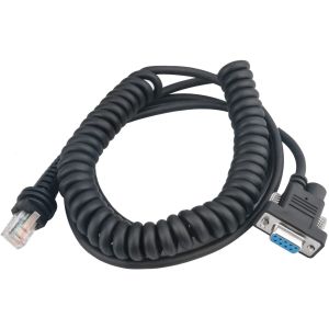 RS232 Serial Spiral Barcode Scanner Cables Retractable For Honeywell