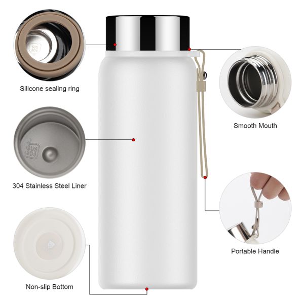 380ml Vacuum Insulated Stainless Steel Double Walled Tumbler Travel Cup Thermo Mug with Rope